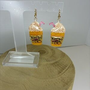Betsey Johnson Glitter Pumpkin Spice Earrings - Fall Earrings